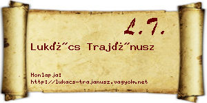 Lukács Trajánusz névjegykártya