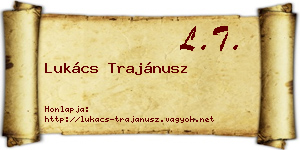 Lukács Trajánusz névjegykártya